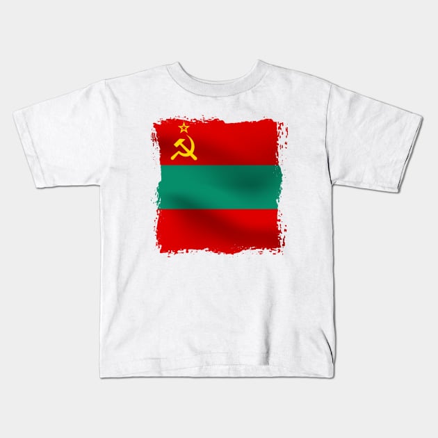 Transnistria artwork Kids T-Shirt by SASTRAVILA